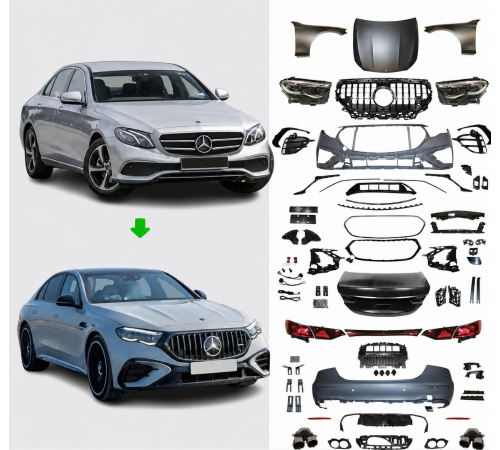 Mercedes E Class W213 kėbulo perdarymo komplektas į E53 W214 